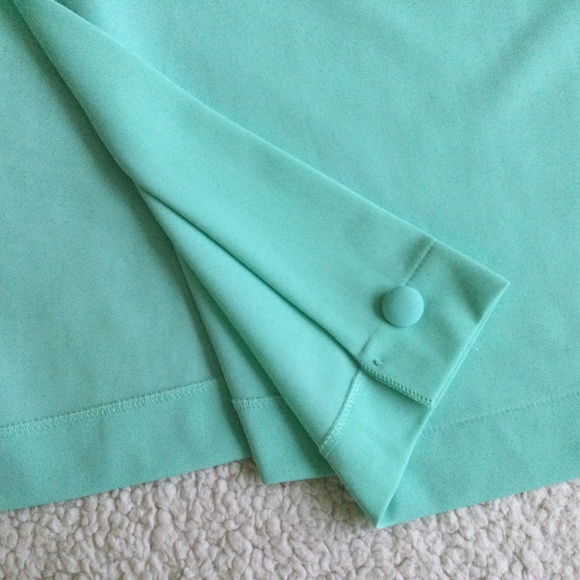 Vintage Lorraine Seafoam Green Short Sleeve Housecoat Robe - Sz Small - Picture 5 of 10